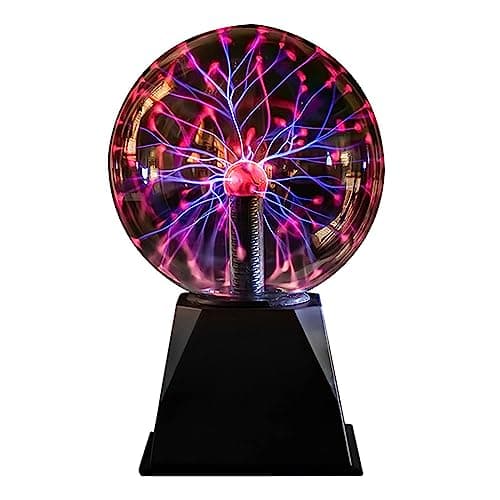 Image of Riserva 6 Inch Magic Plasma Ball, Plasma Globe Lamp Touch and Sound Sensitive, Plug in Sphere Night Light for Decorations, Bedroom, Party, Living Room