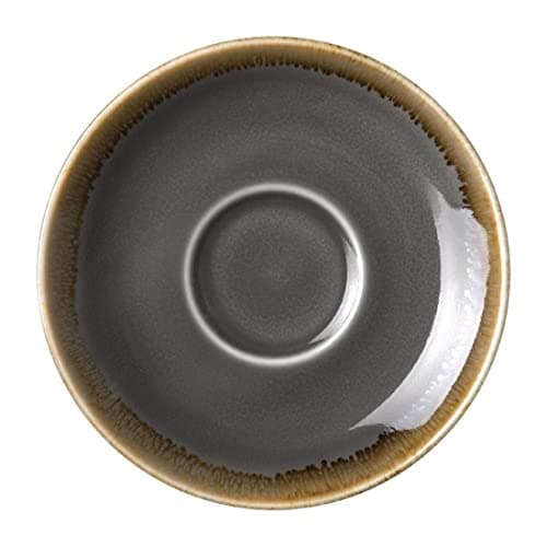 Image of Olympia Kiln Espresso Saucers Smoke 115mm (6 Pack) - Small Dessert, Tea Plates, Microwave Safe HC389