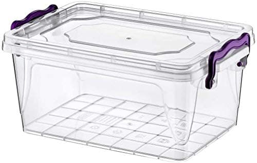 Image of SAFRI 8L - Clear Kitchen Pantry Storage Container Fridge Freezer Dishwasher Microwave Safe Food Storage Box Organizer Meal Carrier (8 Litre Rectangular Box)