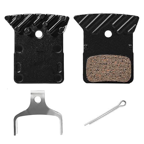 Image of GIONAR Ceramic Disc Brake Pads with Cooling Fin Compatible with Shimano DURA-ACE/ULTEGRA/105/TIAGRA/GRX Series, Upgrade for L03A L04A L05A, Replacement for DEORE XT M8100/SLX M7100