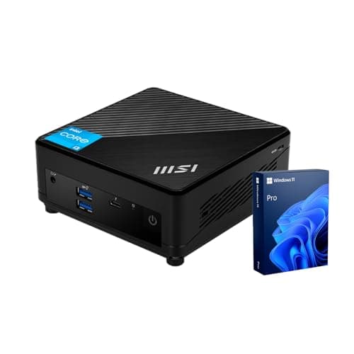 Image of msi Cubi 5 Professional Mini Desktop, Intel 6-Core Processor, 16GB RAM, 256GB SSD, Support 3-Monitor 4K, Thunderbolt 4, HDMI, DP, Wi-Fi 6, Windows 11 Pro, Seamless Multitasking at Work/Home