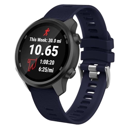Image of ISABAKE Silicone Strap for Garmin Forerunner 245/645 Music Band, 20mm Replacement Watch Band for Vivoactive 3, Vivomove HR