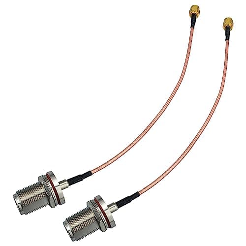 Image of urcianow SMA Male to N Female Bulkhead with Waterproof O-ring RG316 Cable 20CM Coaxial Adapter Cable 50Ohms Low Loss for router antenna wireless adapter 2 PCS
