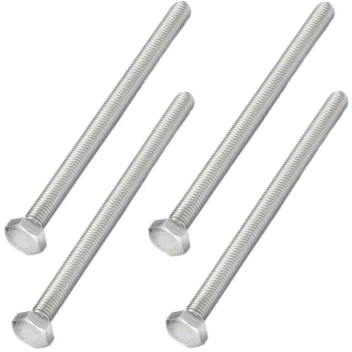 Image of AMLOOPH M8 Bolts, M8 X 150mm Hex Head Cap Screws - A2 Grade Stainless Steel Fully Threaded Hex Bolts for Metal Construction Work, Automotive Machinery (Pack Of 4)