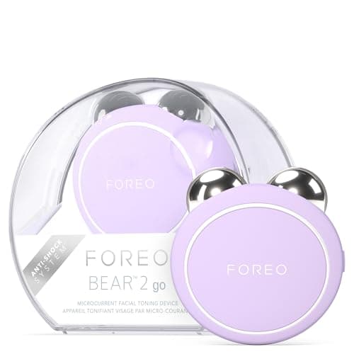 Image of FOREO Bear 2 go, Travel-Friendly Toning Microcurrent Facial Device, for Fine Lines & Wrinkles, Anti Aging, Face Sculpting, Instant Full Face Lift, Compact Skin Care Tools, Lavender