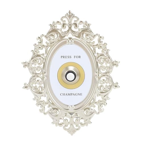 Image of Pssopp Retro Champagne Button, Metal Decorative Press Champagne Door Rings Bell for Home Restaurants Bedrooms Celebrations