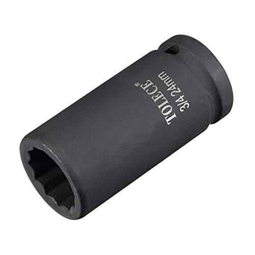 Image of sourcing map 3/4-Inch Drive 24mm 12-Point Deep Impact Socket, CR-MO Steel 78mm Length, Metric Sizes