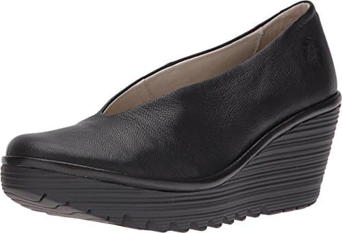 Image of Fly London Women's Yaz Wedges,Black,8 UK