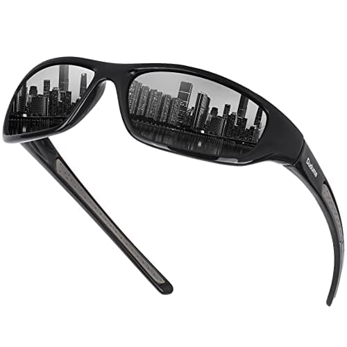 Image of Duduma Polarised Sports Sunglasses for Men Women Driving Fishing Cycling with UV400 Protection Tr8116(black frame with black lens)