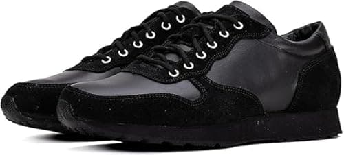 Image of QUIVE LONDON Hawk Eye Mens Shoes Semi Formal Fashion Trainers Men Shoes Men's lace-ups Premium Suede Leather Smart Shoes for Men UK (Black, UK Footwear Size System, Adult, Men, Numeric, Medium, 10)