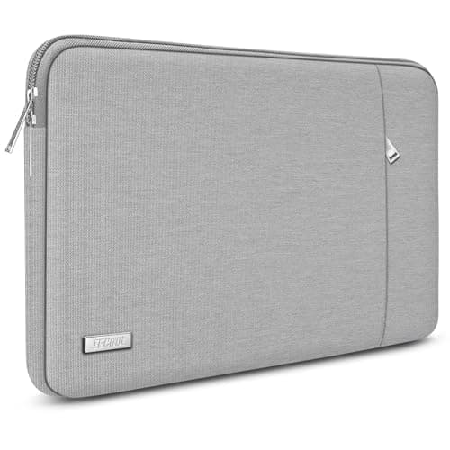 Image of TECOOL 15.6 Inch Laptop Sleeve Protective Laptop Case 15.6 Inch for 15 15.6" HP Lenovo ThinkPad IdeaPad Dell Acer Asus Notebook Chromebook,Water-resistant Computer Case Laptop Bag with Pockets,Grey