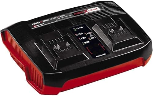 Image of Einhell Twin Battery Charger 3A Power X-Change - Simultaneous Charging Of 2x 18V Batteries - Universally Compatible With All Einhell 18V PXC Lithium-Ion Rechargeable Batteries