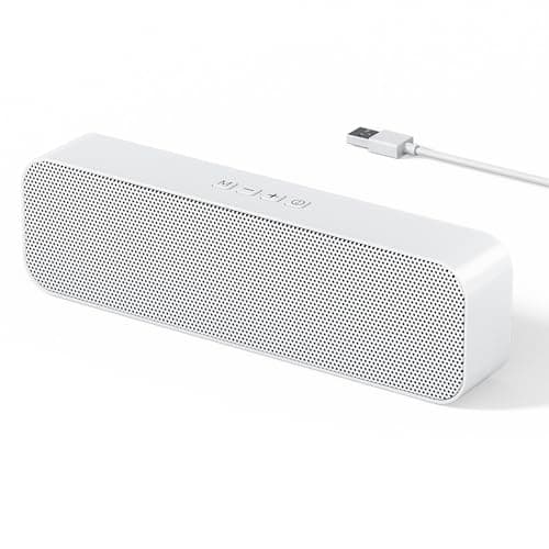 Image of KASOHQEE USB Computer Speakers,Wired PC Speaker for Desktop, Mini Laptop Speaker with Stereo Sound,Bluetooth,Loud Volume,Plug and Play,Suitable for Online Meetings/Classes,Personal Music