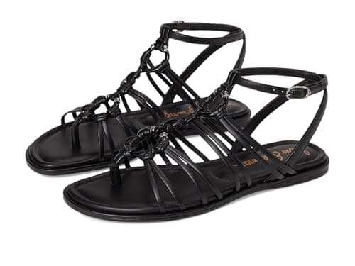 Image of Sam Edelman Women's Raye Flat Sandal, Black, 3 UK