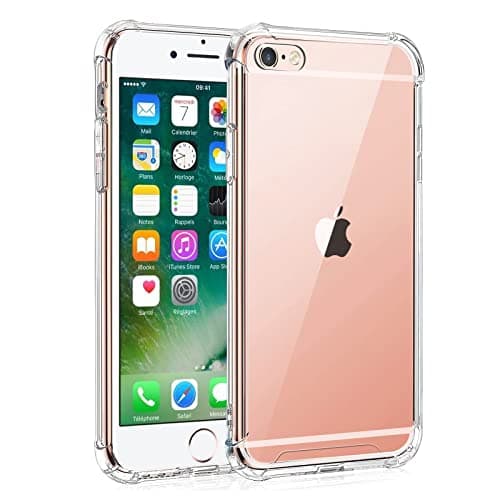 Image of Whioltl Case for iPhone 6 and iPhone 6s, Crystal Clear Basic Case, Shockproof Bumper Cover, Anti-Scratch Clear Back, Phone Cover for iPhone 6s Smartphone, Transparent