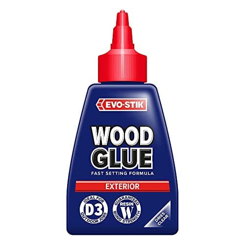 Image of EVO-STIK Exterior Wood Glue 250ml - D3 - Weatherproof - Extra Strong - Fast Setting Glue - Dries Clear - Suitable For All Wood Types