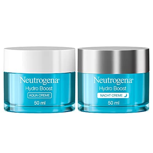 Image of Neutrogena Hydro Boost Face Care Set, Face Cream for Day and Night: Aqua Day Cream and Night Cream with Hyaluronic, 50 ml (Pack of 2)