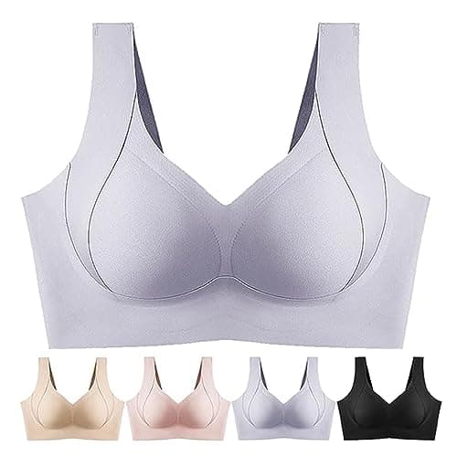 Image of Niblido Boond Bra, Boond Daily Comfort Wireless Shaper Bra, Full Coverage No Underwire Everyday Bras Comfortable Sports Bras (2XL, Grey)