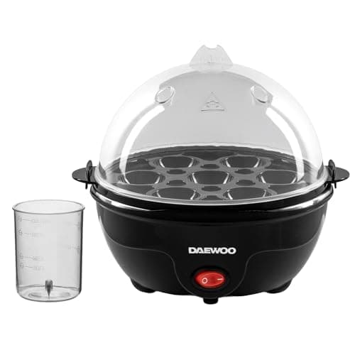 Image of Daewoo Essentials Egg Boiler For Boiled Eggs, 7 Portions, Soft Medium And Hard Egg Indicator, Ready Signal, Easy Clean And Compact Design