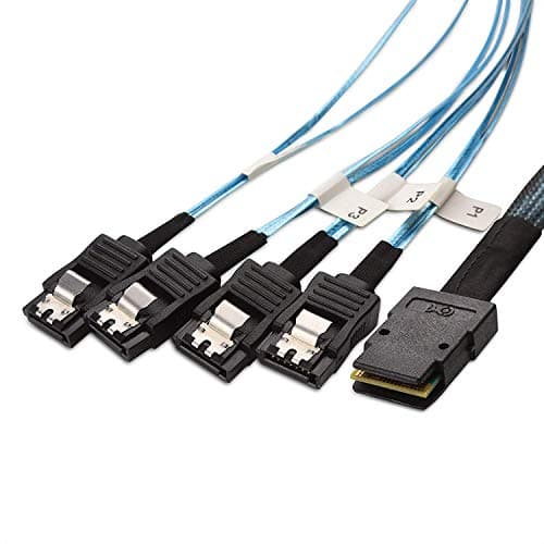 Image of Cable Matters Internal Mini SAS to SATA Cable 1m (SFF-8087 to SATA Forward Breakout)