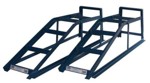 Image of Pair of Heavy Duty Metal 2 Tonne (2000kg) Ramps Car Maintenance Vehicle Metal Ramp Cougar CR2