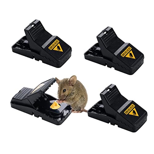 Image of UFLIX® 4x Mouse Traps Indoor & Outdoor – Reusable Rodent Snap Traps That Kill Instantly, Easy to Set & Clean, Pet Safe & Humane Mice Catcher for Home, Kitchen & Garden(P468)