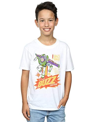 Image of Disney Boys Toy Story 4 The Original Buzz Lightyear T-Shirt White 9-11 Years