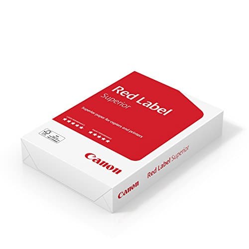 Image of Canon Red Label - Premium A4 Printer Paper 80gsm, 1 Ream (500 Sheets Total) for Home and Business use, White, A4 (210mm x 297mm), 8627A80S