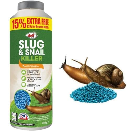 Image of Doff Slug & Snail Killer 800g, Ready to Use Pellets, Ferric Phosphate Formula, Helps Reduce Slug & Snail Damage, Suitable for Home Garden Use