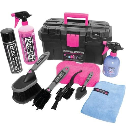 Image of Muc-Off Ultimate Motorcycle Care Kit - Motorbike Cleaning Kit with Nano Tech Motorcycle Cleaner, Cleaning Brush Set, Protectant, Speed Polish & Storage Tool Box