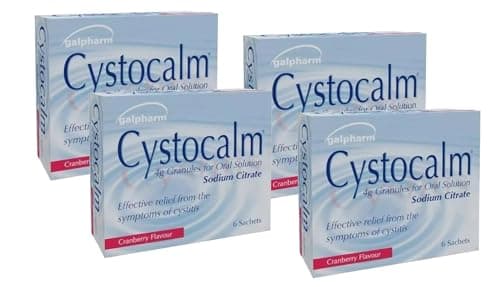Image of 4X 6 Cystocalm Sachets, 4g, Cystitis Relief from Burning Pain, Cranberry Flavour – Bundled by Smart Cutie