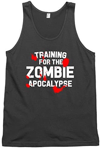 Image of Training for The Zombie Apocolypse Mens Womens Unisex Vest Tank Top -Medium-Black