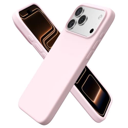 Image of ORNARTO Compatible with iPhone 17 Pro Max Case 6.9", Slim Liquid Silicone 3 Layers Full Covered Soft Gel Rubber 17 Pro Max Phone Cases Cover 6.9 inch-Chalk Pink