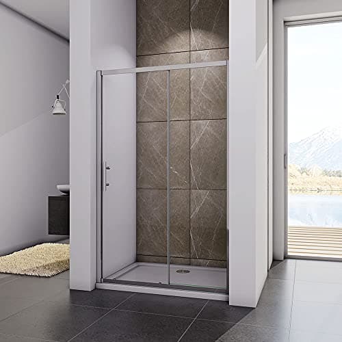Image of 1100x1850mm Bathroom Sliding Shower Safety Glass Door