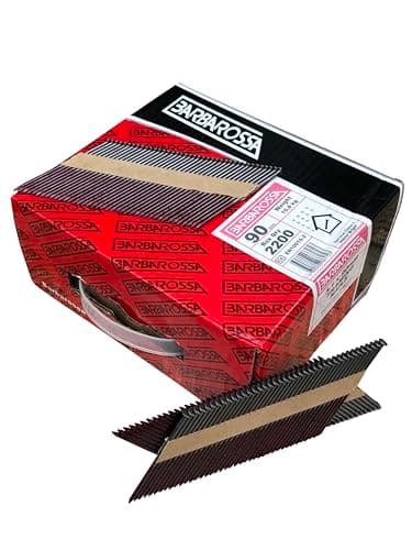 Image of Barbarossa 1st Fix (51mm - 90mm) Bright collated framing nails for cordless nailers (90mm - 3 1/2” (2200) Smooth Shank)