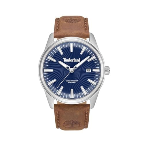 Image of Timberland Birch Road Dark Brown Leather Strap Watch 5ATM