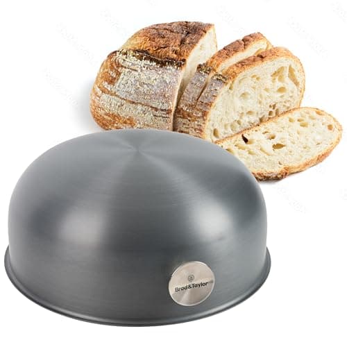 Image of Brod & Taylor Baking Shell (Boule), Ultra-Light Alternative to Bread Cloche/Dutch Oven, No Preheating Needed, Sourdough Baking Shell for Crispy Crust and Even Baking, Easy to Clean, Aluminium, Grey
