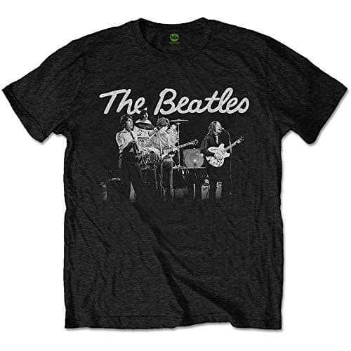 Image of Band Monkey Beatles 1968 Live Photo Men Black T-Shirt