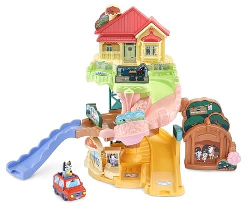 Image of VTech Toot-Toot Drivers Road Trip Play Set, Bluey Playset includes Toy Car, Vehicle Tracks for Kids with Lights and Sounds, For Toddlers, 12 Months, 2, 3, 4+ Years, English Version