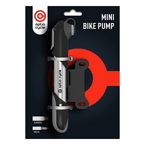 Image of Mini Bike Pump 120 PSI / 8.3 Bar – Compact Aluminium Portable Bicycle Hand Pump for Presta, Schrader Valve | Frame Mounted Small Manual Bike Pumps for All Bikes – MTB, Road, Mountain Bikes