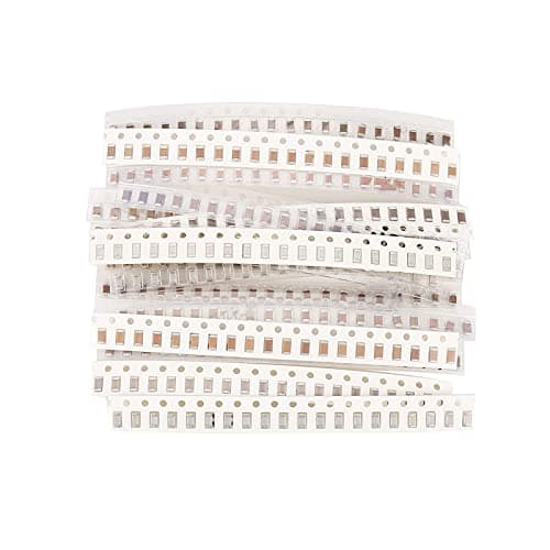 Image of Harissess 320 Pieces 16 Values 1206 SMD Capacitor Kit, Ceramic Capacitor Electronic DIY Kit, HCDE25, 10P-22UF, Wafer, CAPACITOR, -40°C to +105°C, 50V, Smd