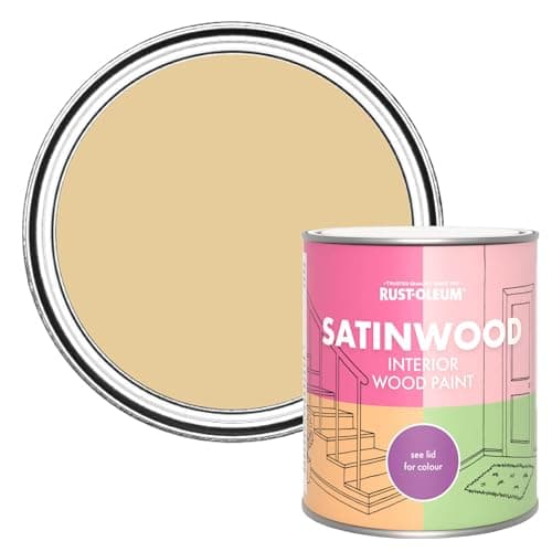 Image of Rust-Oleum Yellow Satinwood Interior Wood Paint - Sandstorm 750ml