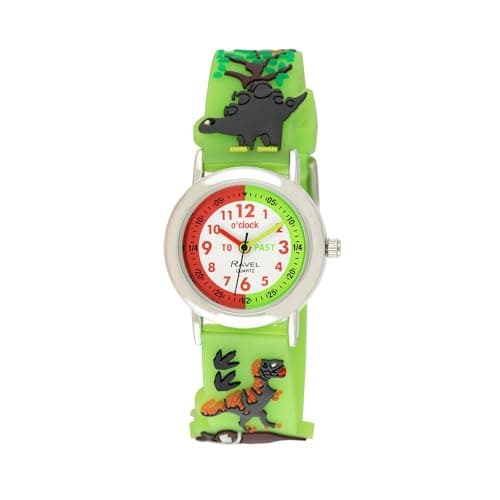 Image of Ravel Children's Green Dinosaur Time Teacher Watch