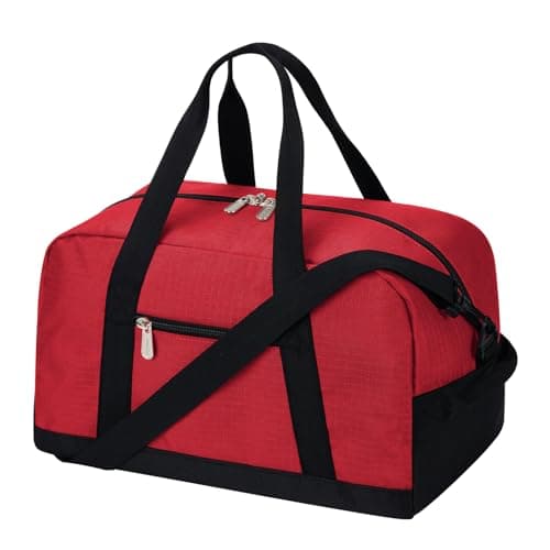 Image of YoKelly Small Duffle Bag 14 inch Carry On Mini Duffel Bag Lightweight for Travel Gym Sport-Red