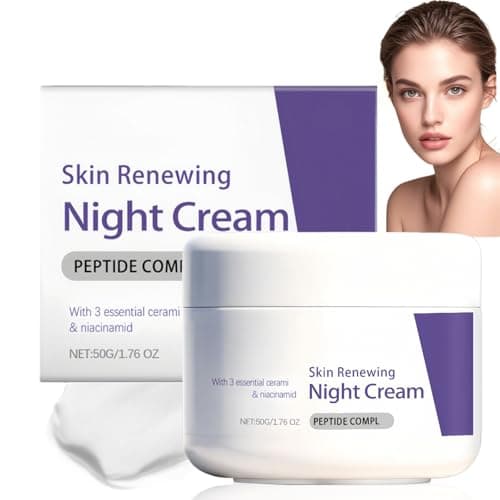 Image of 50G Skin Renewing Night Cream,Anti-Wrinkle Reti/nol Moisturiser & Body Lotion for All Skin Types,Hydrating Night Cream with Peptides for Sensitive Skin,Firming Body Cream for Skin Barrier Repair
