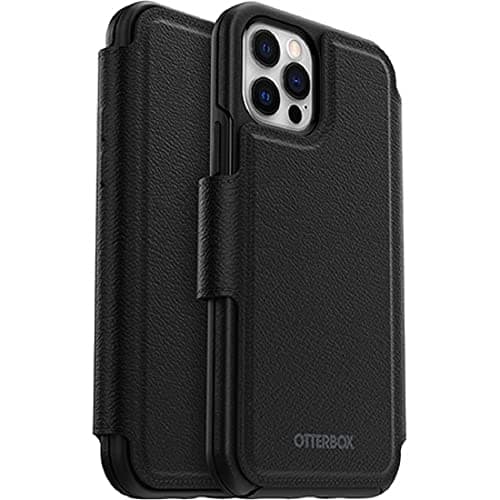 Image of OtterBox Style Folio Wallet for MagSafe - iPhone 12 & iPhone 12 Pro (Only) (Not Compatible with Other iPhone 12 Models) - Non-Retail Packaging - Shadow (Black)
