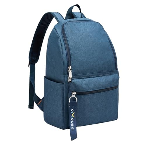 Image of OMOUBOI Small Causal Daypack 14 Inch Laptop Backpack for Teenager Men Women Lightweight School Bags College Bookbag Water Resistant Travel Backpack Rucksack Work Bag (Blue)