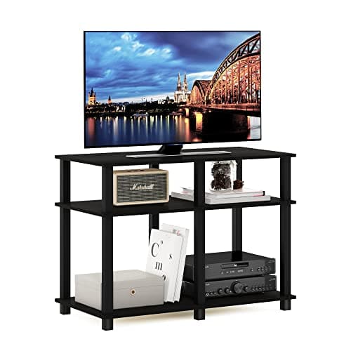 Image of Furinno TURN-N-TUBE TV Stand, Entertainment Center, TV Console for TV up to 40 Inch, for Living Room, Bedroom, Espresso