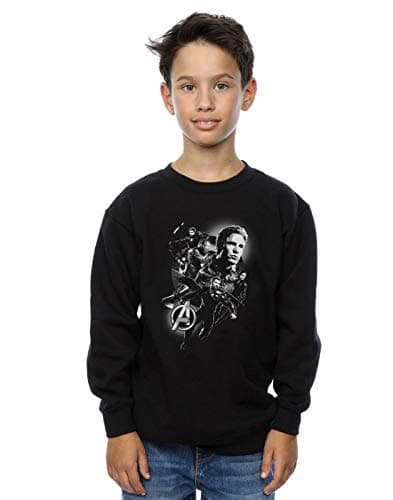 Image of Marvel Boys Avengers Endgame Mono Heroes Sweatshirt Black 5-6 Years