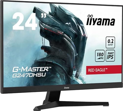 Image of iiyama G-Master Red Eagle G2470HSU-B6 60.5 cm 23.8 inch Fast-IPS LED Gaming Monitor Full HD HDMI DP USB 3.2 0.2 ms 180Hz Adaptive Sync Black